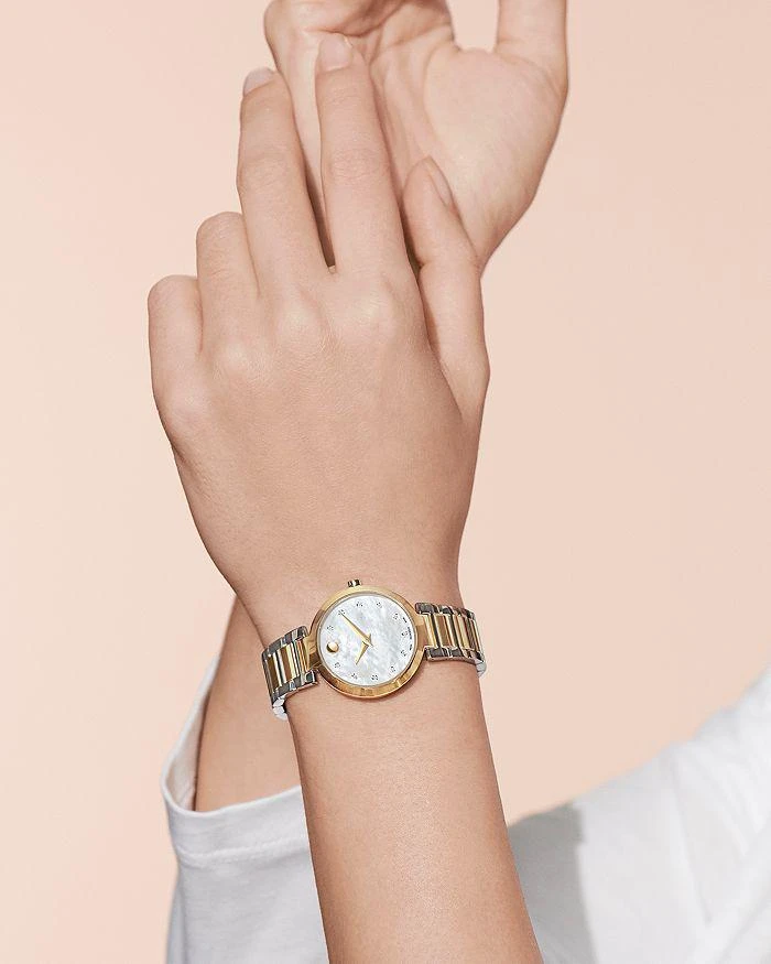 商品Movado|Modern Classic Diamond Two-Tone Watch, 28mm,价格¥4697,第3张图片详细描述
