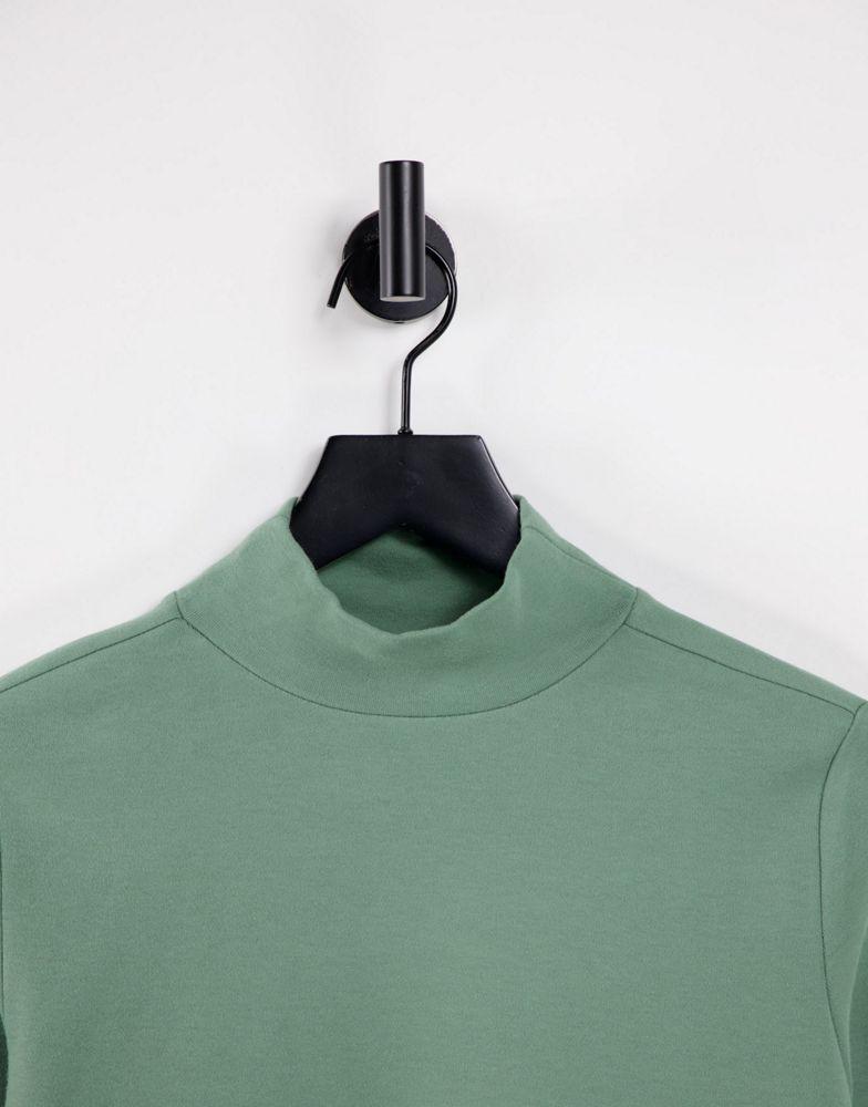 The North Face Heritage Label Polar long sleeve t-shirt in khaki商品第4张图片规格展示