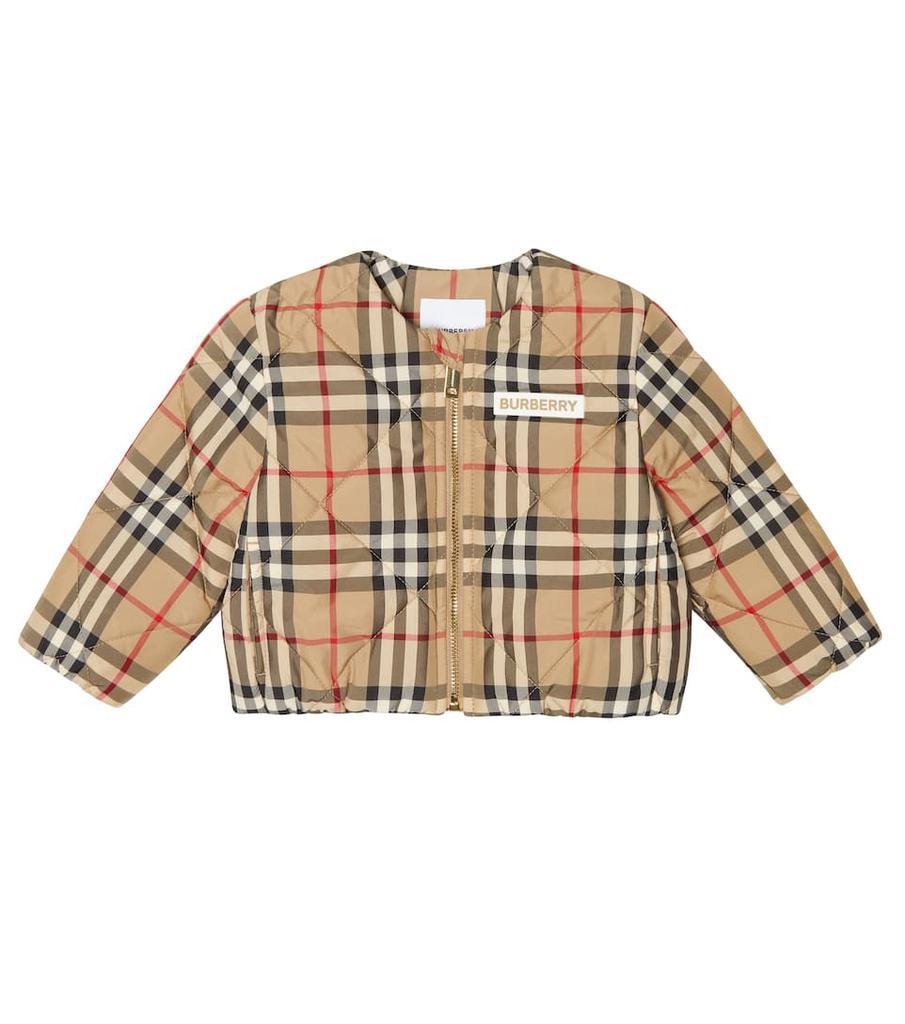 商品Burberry|Baby quilted check jacket,价格¥3130,第1张图片