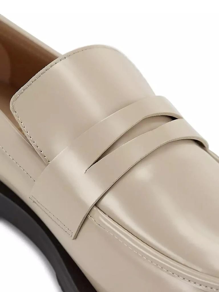 Palmer 40MM Brushed Leather Stacked Heel Loafers 商品