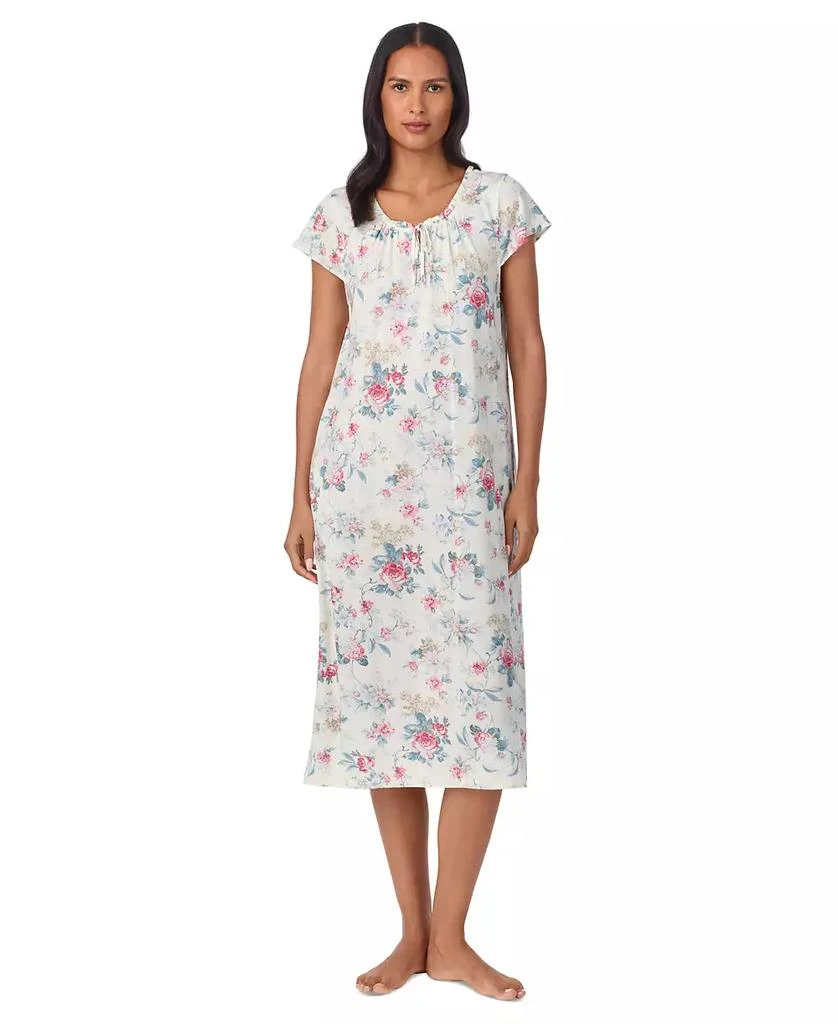 商品Ralph Lauren|Women's Floral Flutter-Sleeve Nightgown,价格¥335,第1张图片