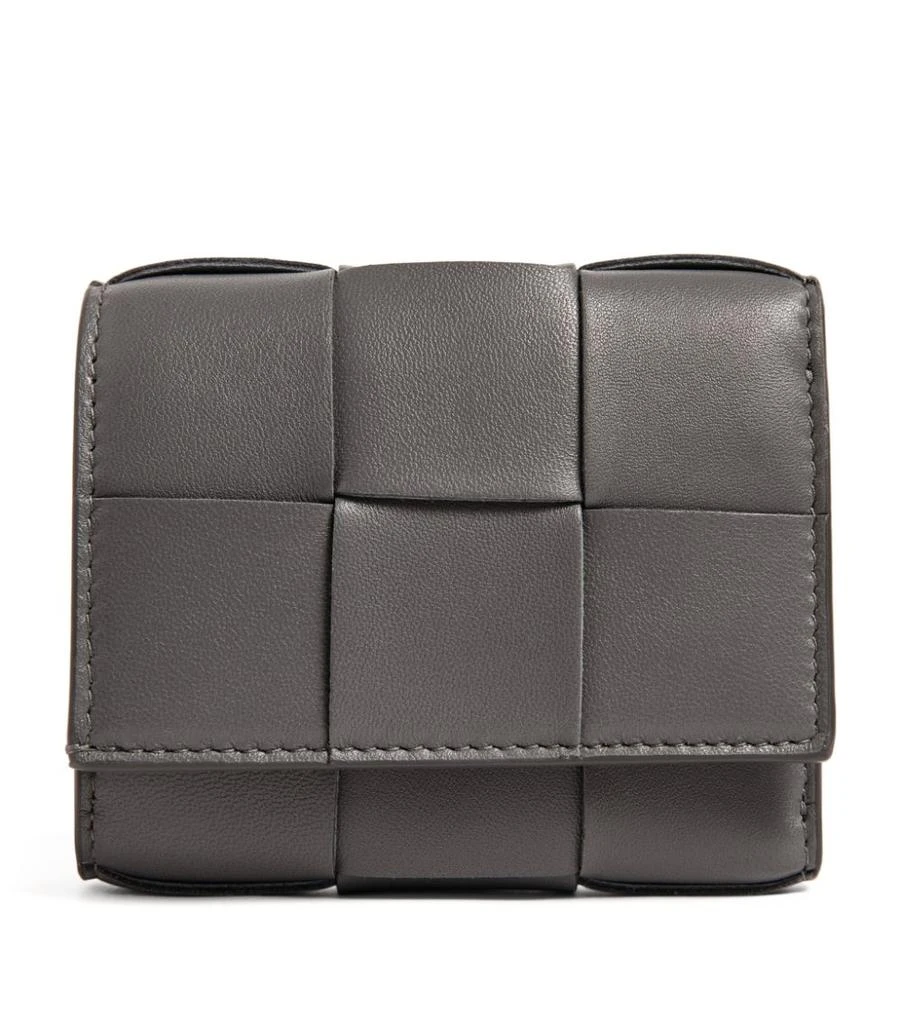 商品Bottega Veneta|Leather Intreccio Trifold Wallet,价格¥5152,第1张图片