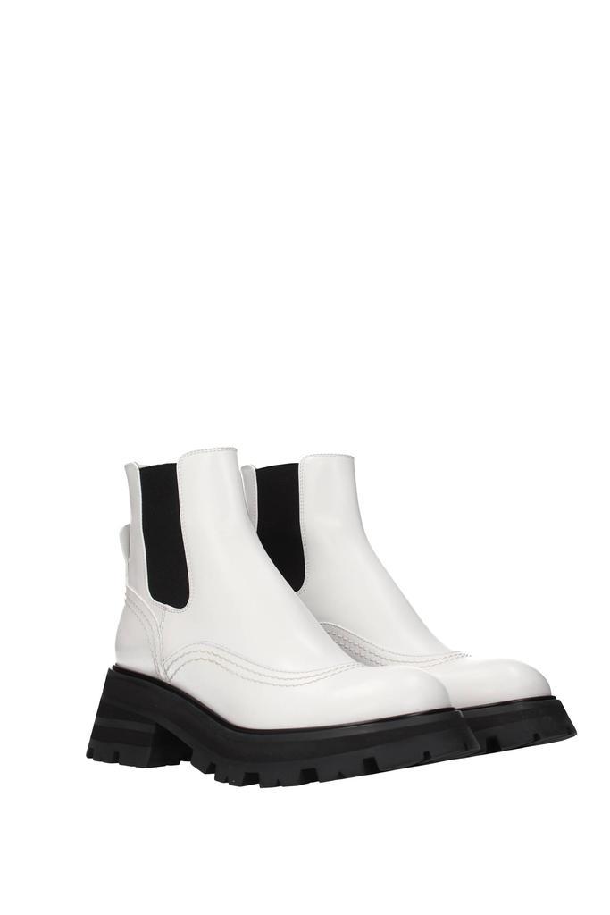 商品Alexander McQueen|Ankle boots Leather White,价格¥4632,第1张图片