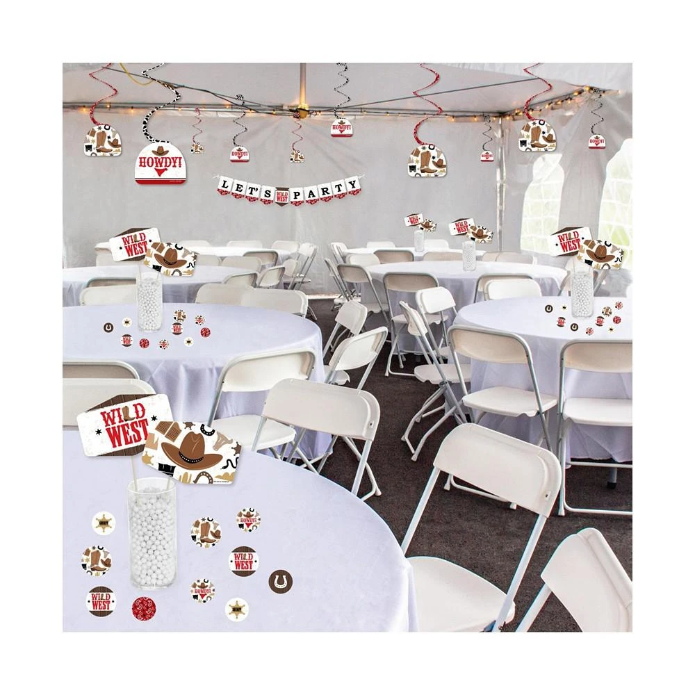 商品Big Dot of Happiness|Western Hoedown - Wild West Cowboy Party Supplies Decoration Kit - Decor Galore Party Pack - 51 Pieces,价格¥246,第3张图片详细描述