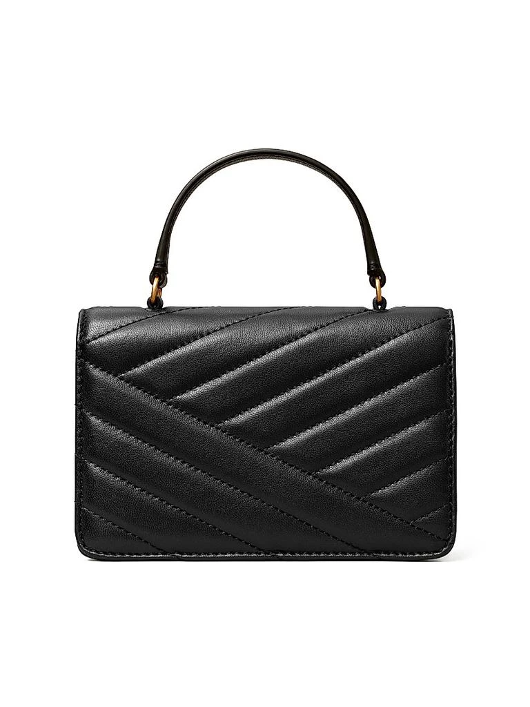商品Tory Burch|Mini Kira Chevron Leather Top Handle Bag,价格¥3369,第4张图片详细描述