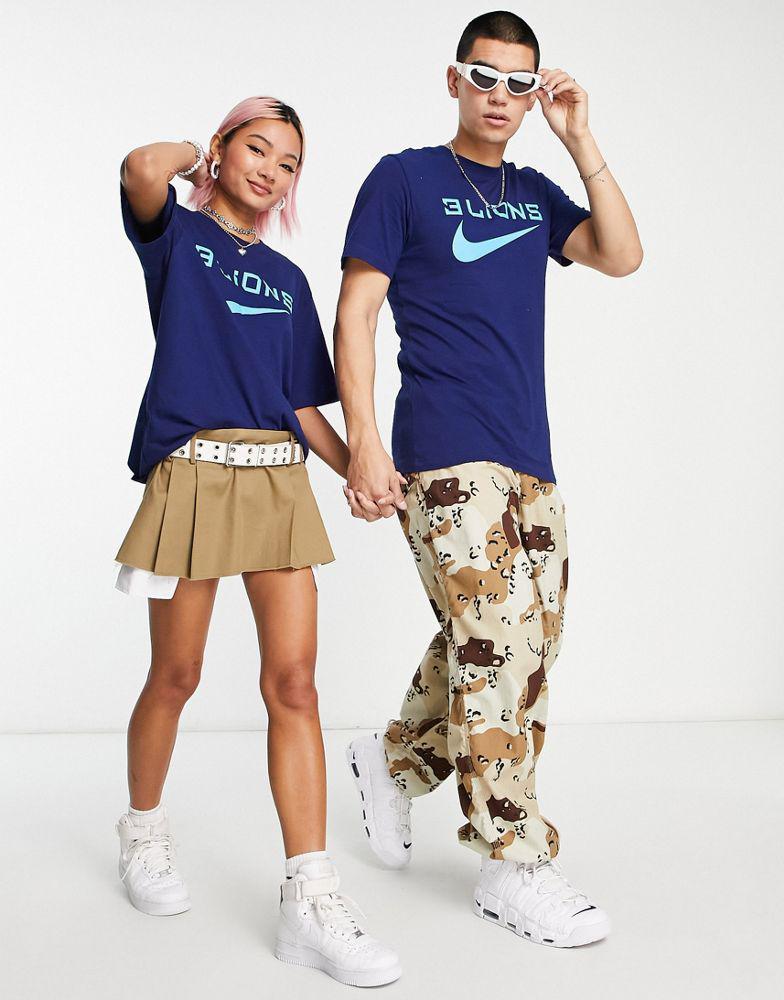 Nike Football World Cup 2022 England unisex swoosh t-shirt in navy商品第3张图片规格展示