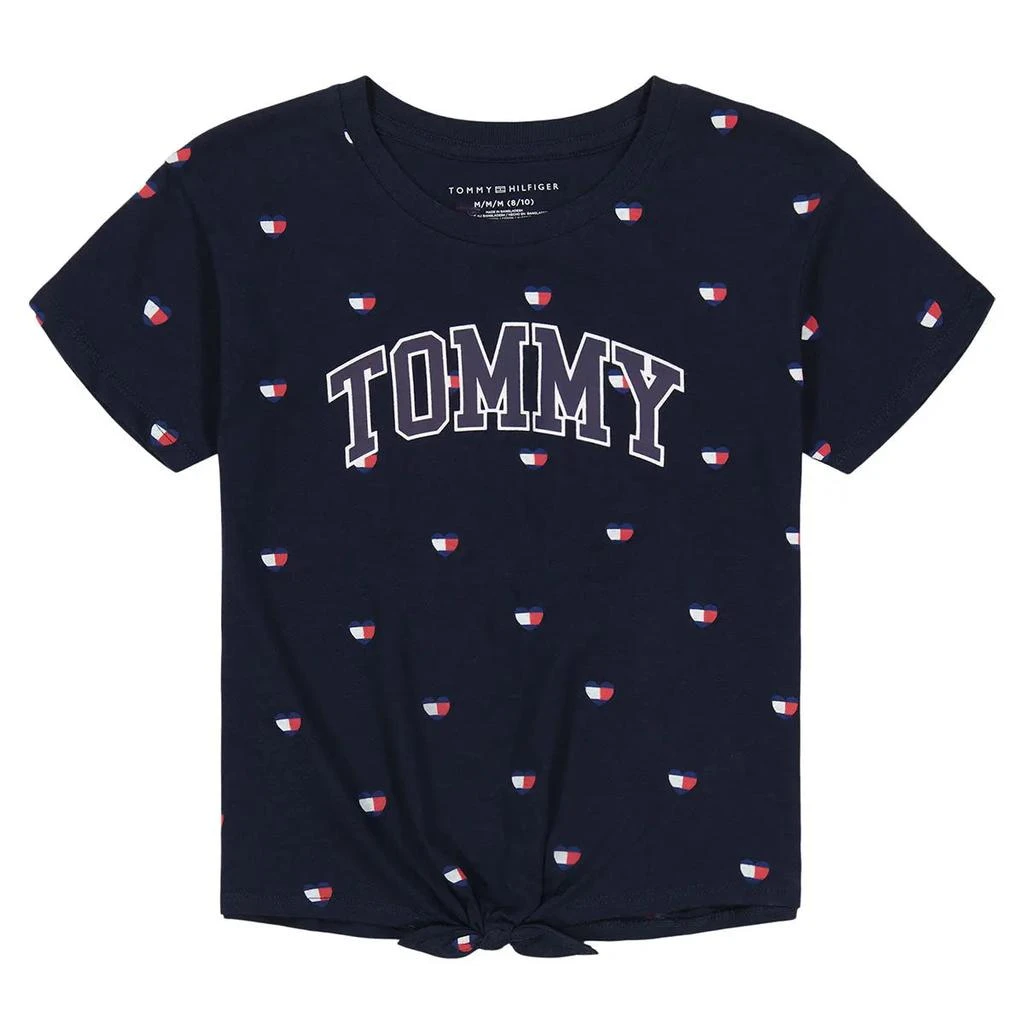 商品Tommy Hilfiger|Tommy Hilfiger Girl's Allover Heart Print Tee,价格¥61,第1张图片