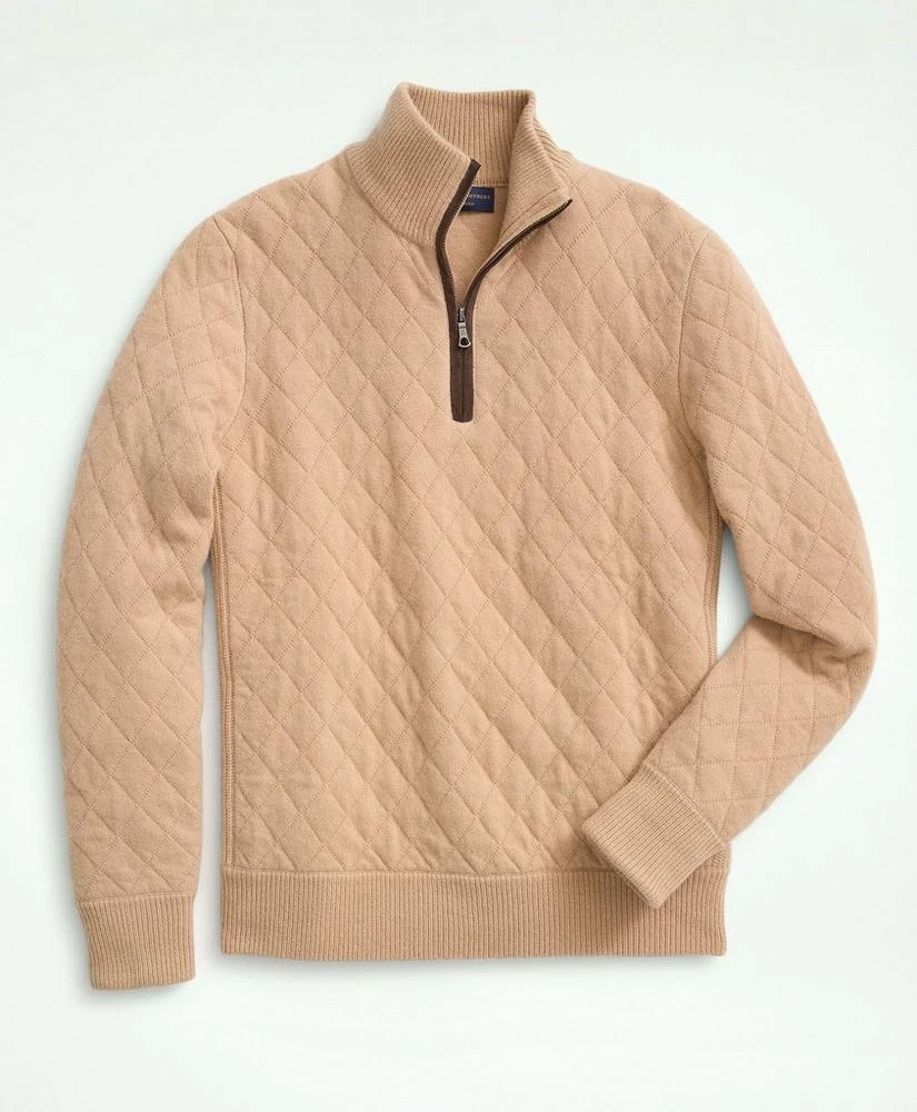 商品Brooks Brothers|Wool Cashmere Quilted Half-Zip,价格¥1070,第1张图片