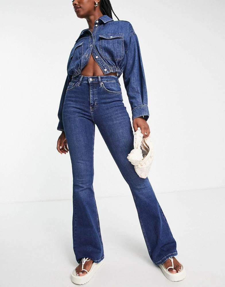 商品Topshop|Topshop Jamie flare jeans in rich blue,价格¥420,第1张图片