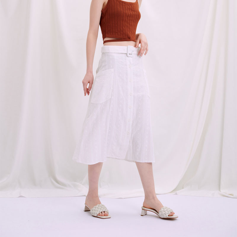 Rosalie半裙-象牙白 | Rosalie Skirt - Ivory商品第2张图片规格展示