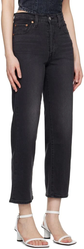 商品Levi's|Black Ribcage Straight Ankle Jeans,价格¥606,第2张图片详细描述