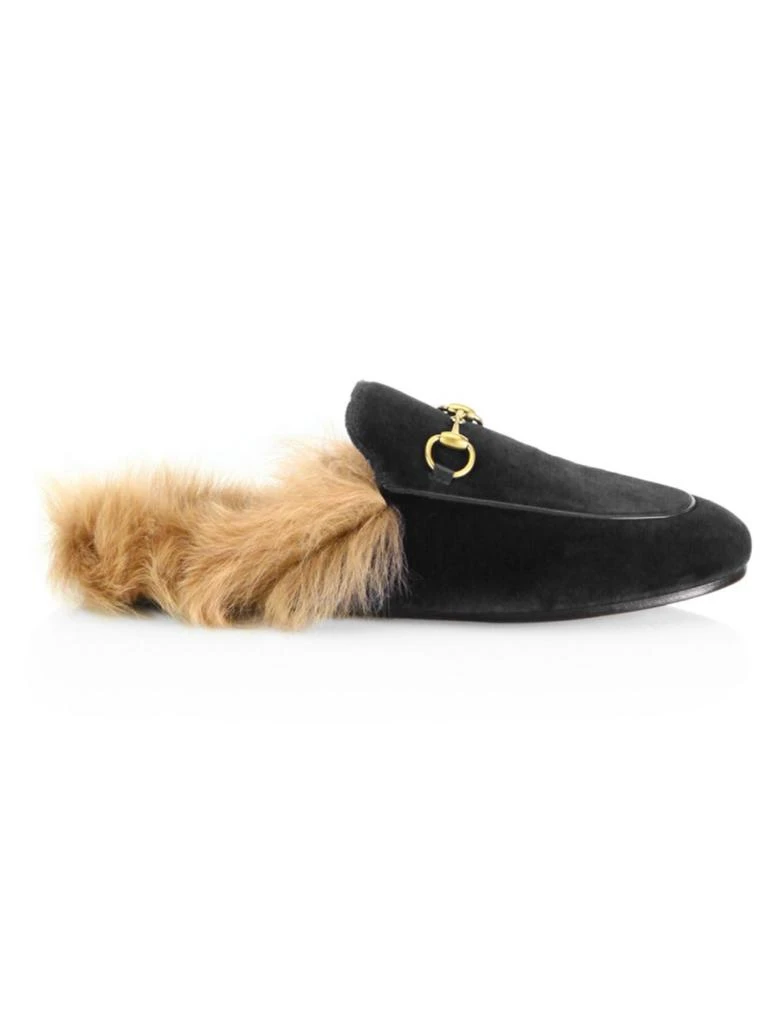 商品Gucci|毛绒丝绒穆勒鞋,价格¥6700,第1张图片