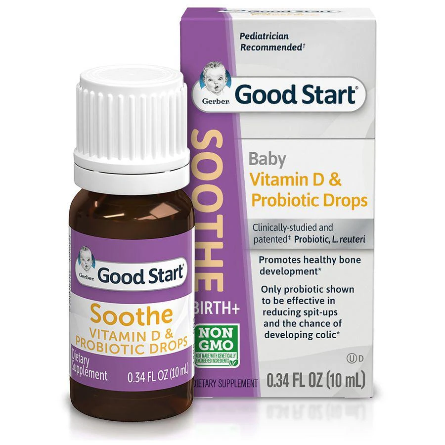 商品Gerber|Soothe Baby Probiotic Drops with Vitamin D,价格¥126,第3张图片详细描述