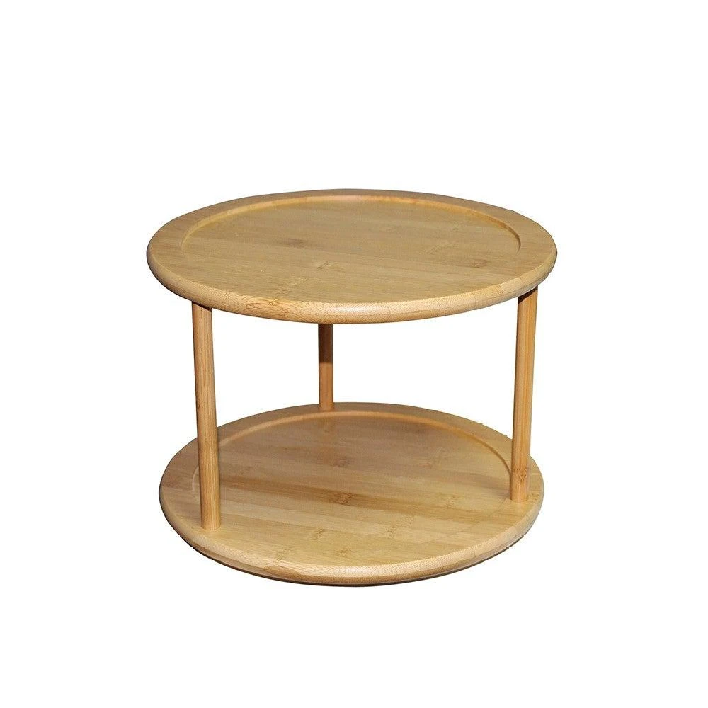 商品Home Basics|Home Basics 2 Tier Bamboo Lazy Susan,价格¥178,第1张图片