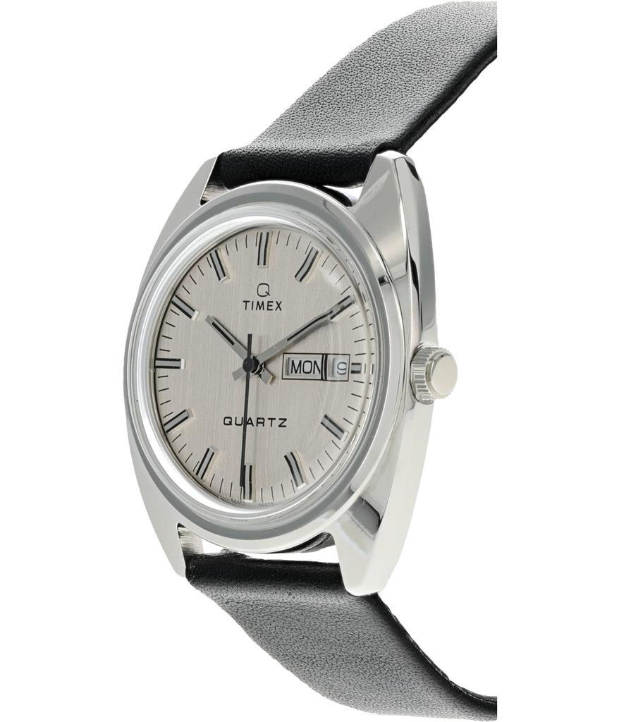 商品Timex|37 mm Q Timex 1978 Reissue Day-Date Leather Strap Watch,价格¥1055,第4张图片详细描述