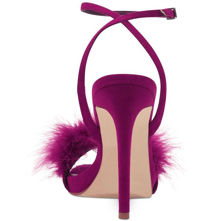 商品GUESS|Women's Avis Feather Dress Sandals,价格¥367,第3张图片详细描述