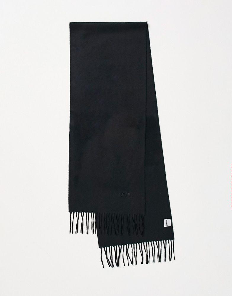商品Moschino|Moschino wool scarf in black,价格¥455,第1张图片
