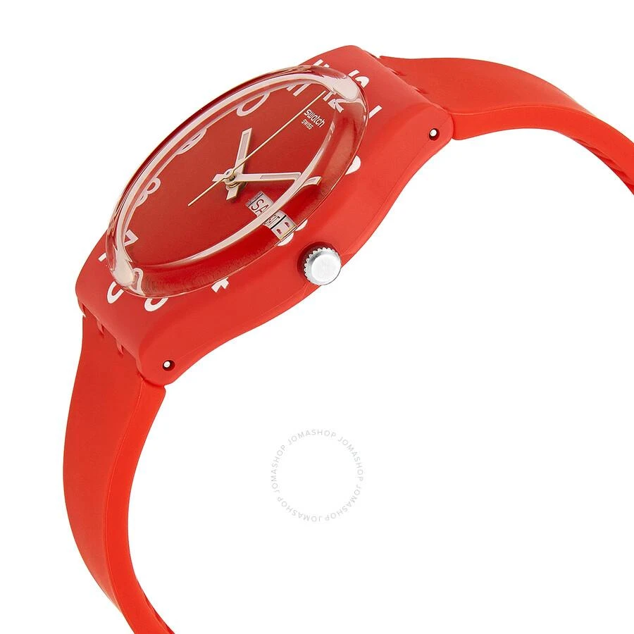 商品Swatch|Over Red Quartz Red Dial Red Silicone Unisex Watch GR713,价格¥410,第2张图片详细描述