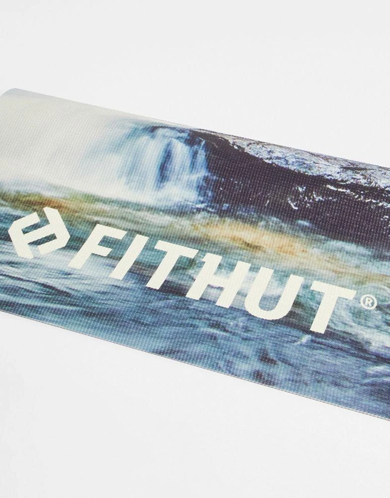 商品FIT HUT|Fithut waterfall print yoga mat in blue and green,价格¥151,第3张图片详细描述