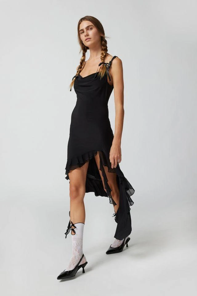 商品Urban Outfitters|UO Annie Drapey Ruffle Midi Dress,价格¥677,第2张图片详细描述