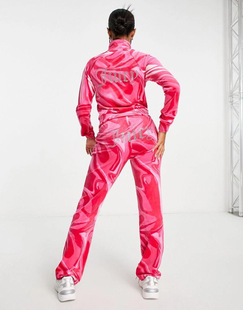 商品Juicy Couture|Juicy Couture psychedelic print joggers co-ord in pink ,价格¥488,第1张图片