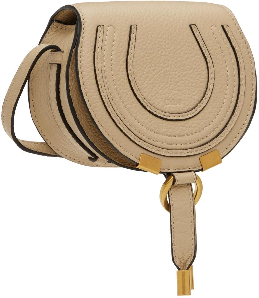 商品Chloé|Beige Nano Marcie Saddle Bag,价格¥5873,第2张图片详细描述