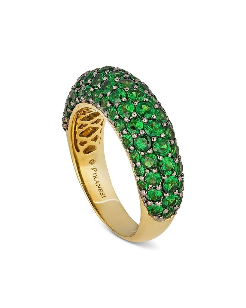 商品Piranesi|18K Yellow Gold Small Dome Ring with Green Tsavorite Garnet,价格¥34486,第1张图片