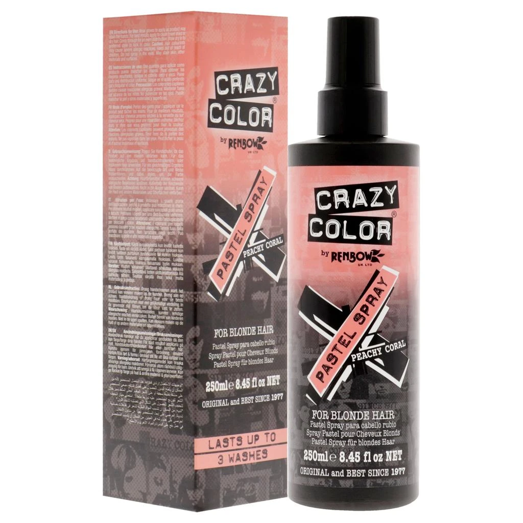 商品Crazy Color|Pastel Spray - Peachy Coral by  for Women - 8.45 oz Hair Spray,价格¥131,第3张图片详细描述