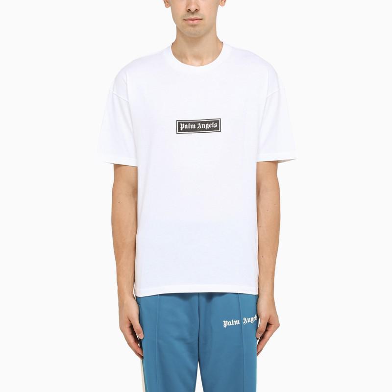 商品Palm Angels|White crew neck t-shirt with logo,价格¥1516,第1张图片