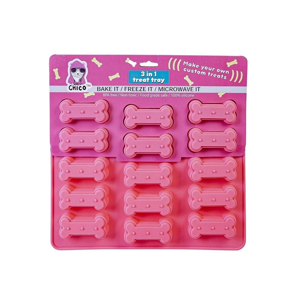 商品JoJo Modern Pets|Set of Dog Bone and Paw Print 3 in 1 Silicone Baking Treat Trays,价格¥187,第2张图片详细描述