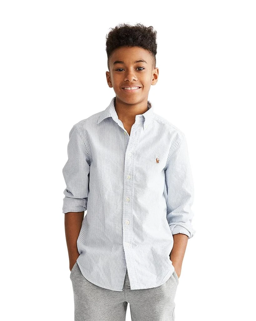 商品Ralph Lauren|Boy's Cotton Oxford Stripe Sport Shirt, Size S-XL,价格¥450,第3张图片详细描述