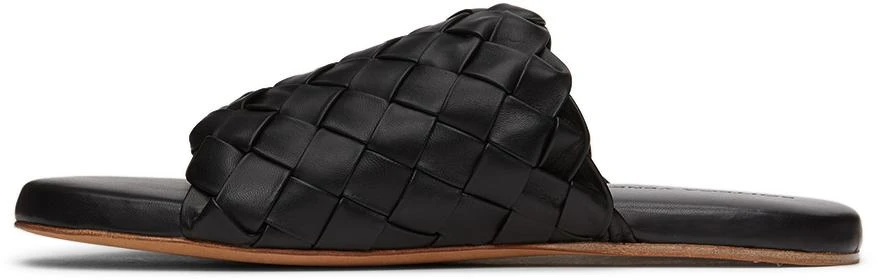 商品Bottega Veneta|Black Intrecciato Slides,价格¥6516,第3张图片详细描述
