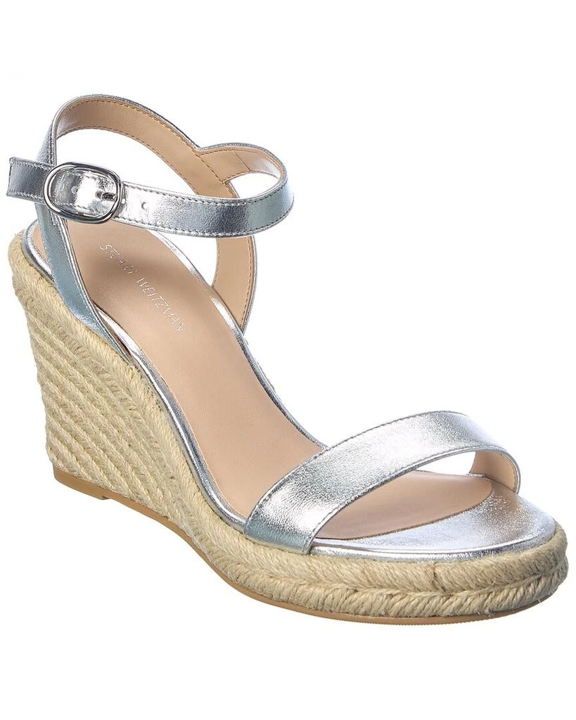 商品Stuart Weitzman|Teddi Leather Wedge Sandal,价格¥957,第1张图片