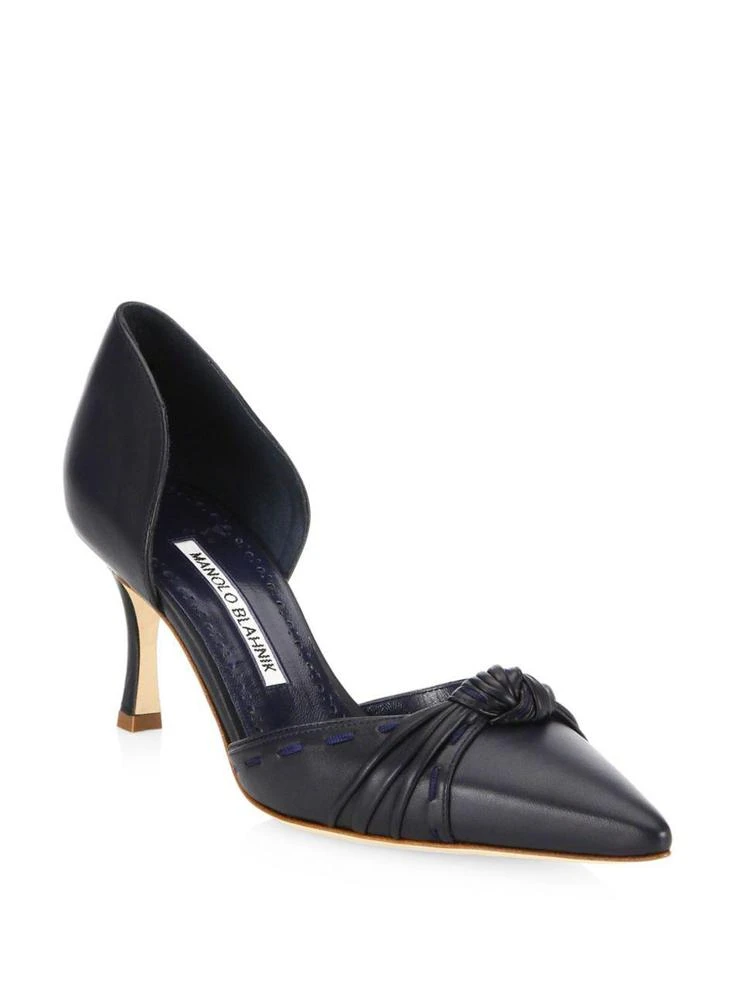 商品Manolo Blahnik|Laucedo Leather d'Orsay Pumps,价格¥2349,第1张图片