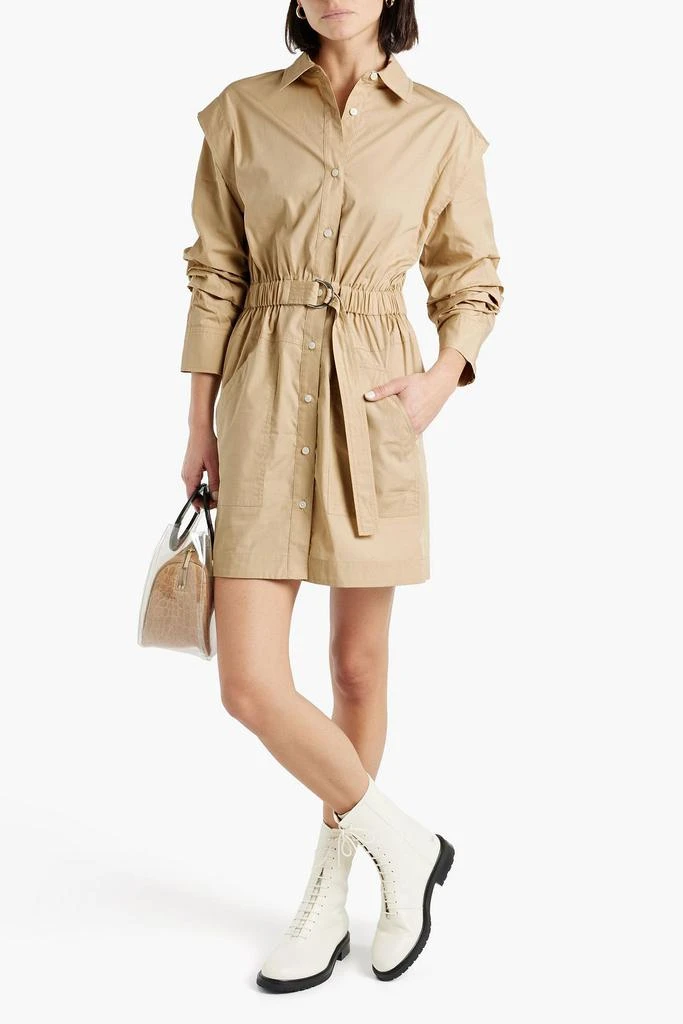 商品Derek Lam|Belted cotton-poplin mini shirt dress,价格¥667,第2张图片详细描述