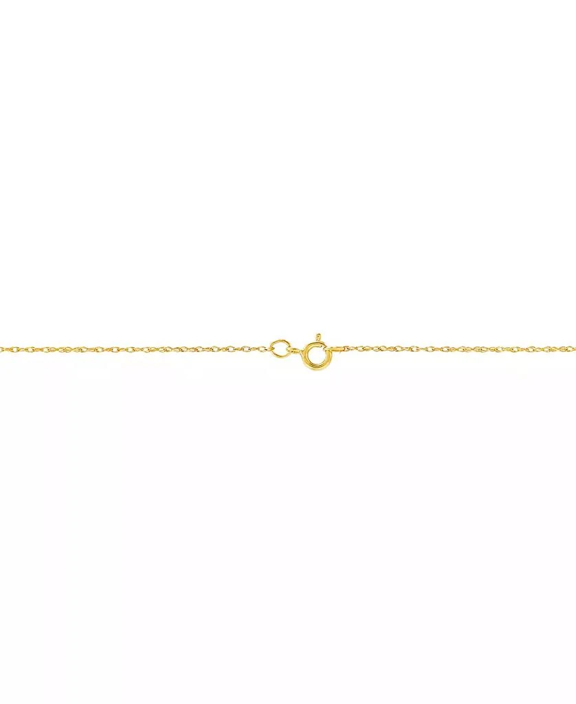 商品Macy's|Onyx & Diamond Accent Flower 18" Pendant Necklace in 10k Gold,价格¥1630,第3张图片详细描述