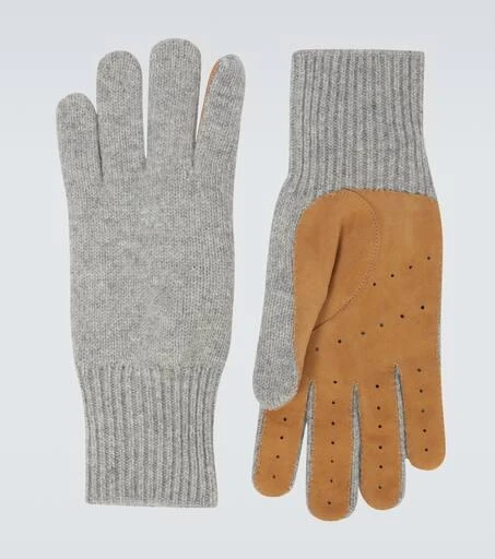 商品Brunello Cucinelli|羊绒与绒面革手套,价格¥5712,第1张图片