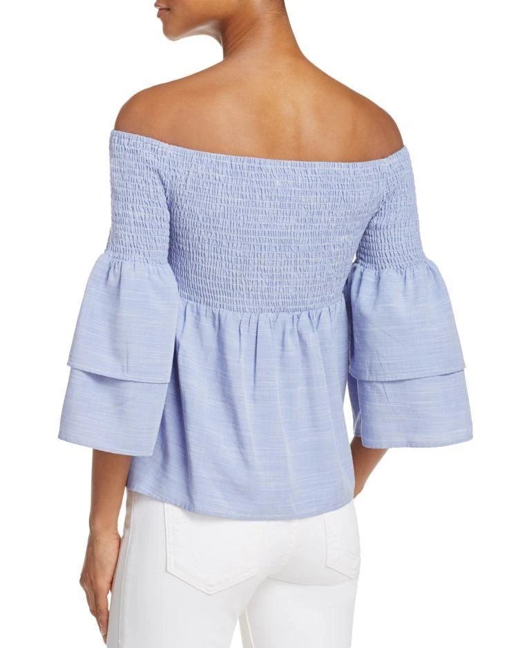 商品Honey Punch|Honey Punch Smocked Off-the-Shoulder Bell Sleeve Top,价格¥243,第2张图片详细描述