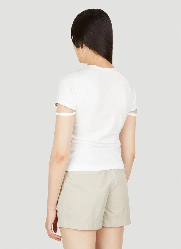 商品Helmut Lang|Zip Cuff Baby T-Shirt in White,价格¥523,第4张图片详细描述