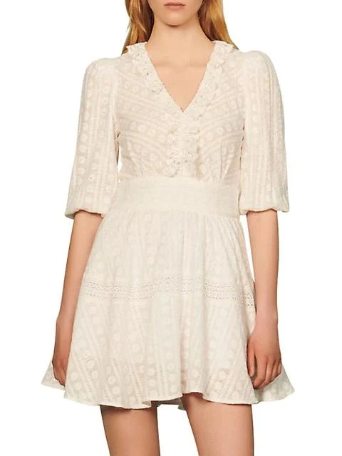 商品Sandro|Gianni Broderie Anglaise Dress,价格¥2206,第3张图片详细描述