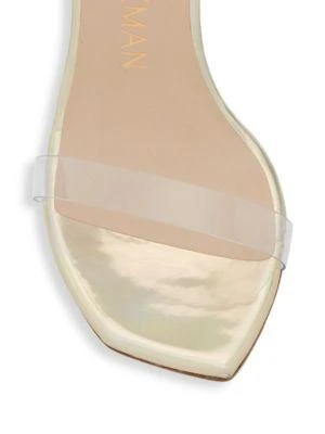 商品Stuart Weitzman|Nudistcurve Holographic Leather & PVC Sandals,价格¥949,第4张图片详细描述