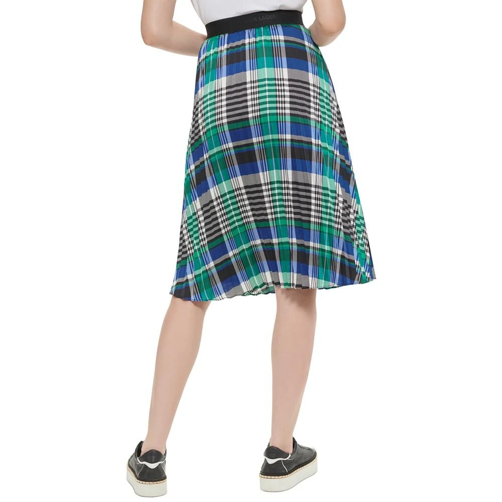 商品Karl Lagerfeld Paris|Women's Plaid Pleated Midi Skirt,价格¥194,第2张图片详细描述