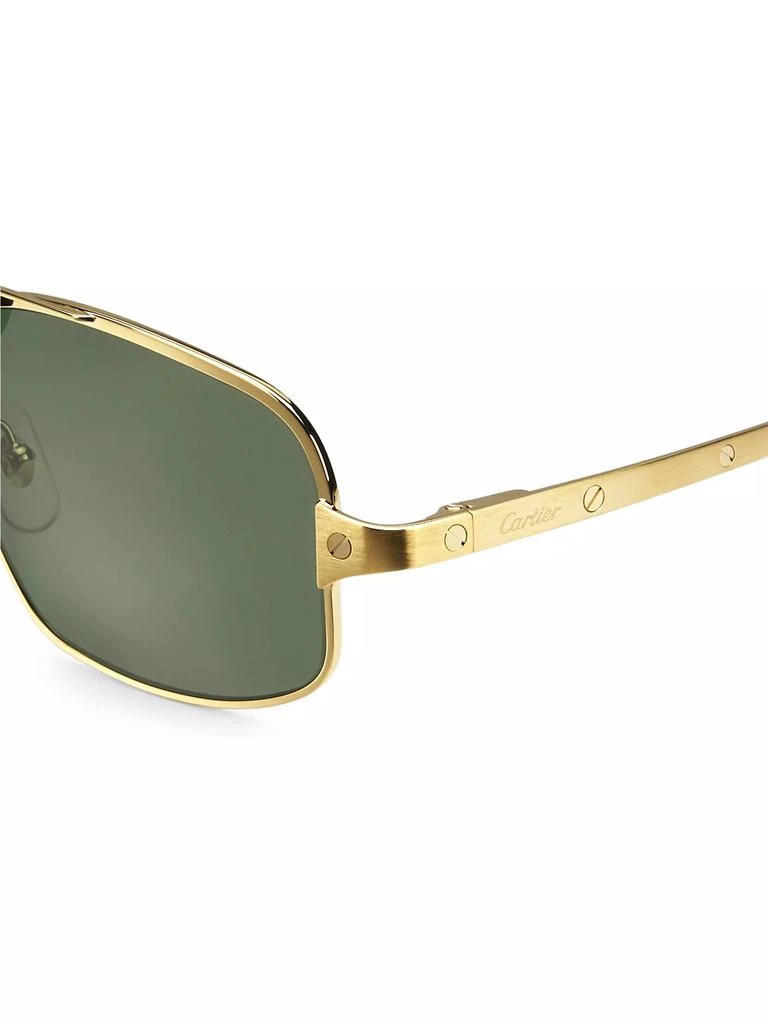 商品Cartier|Santos 60MM Rectangular Sunglasses,价格¥9770,第3张图片详细描述