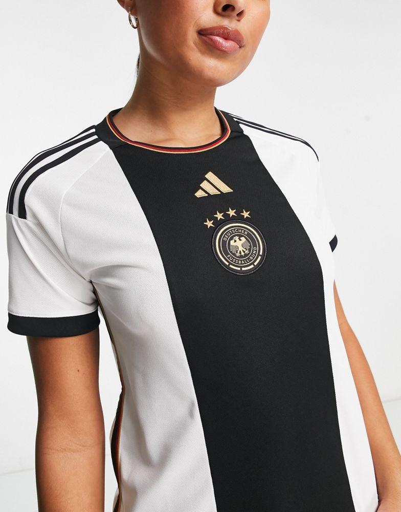 adidas Football Germany World Cup 2022 home shirt in white商品第3张图片规格展示