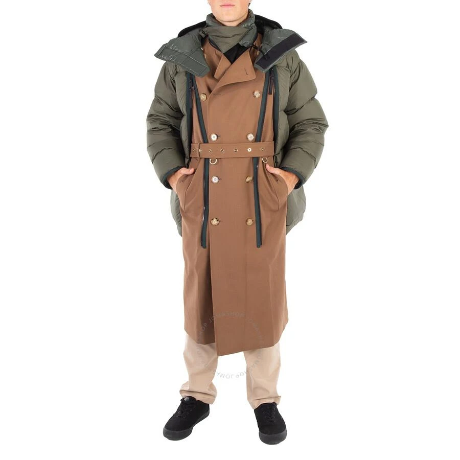 商品Burberry|Dark Walnut Sleeveless Wool Trench Coat With Detachable Puffer,价格¥4649,第1张图片