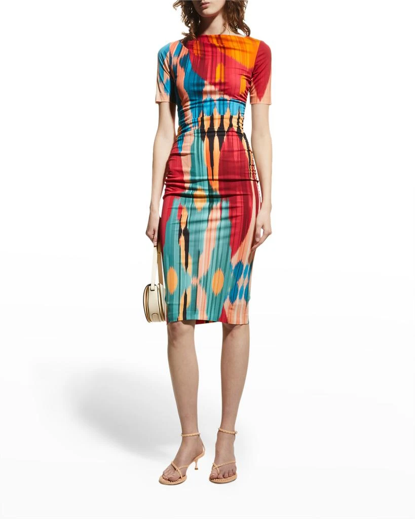 商品ETRO|Abstract-Print Cowl-Neck Jersey Midi Dress,价格¥2240,第3张图片详细描述