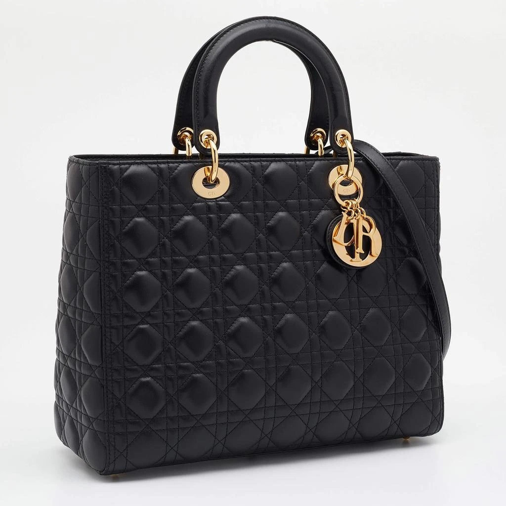 商品[二手商品] Dior|Dior Black Cannage Leather Large Lady Dior Tote,价格¥20347,第3张图片详细描述