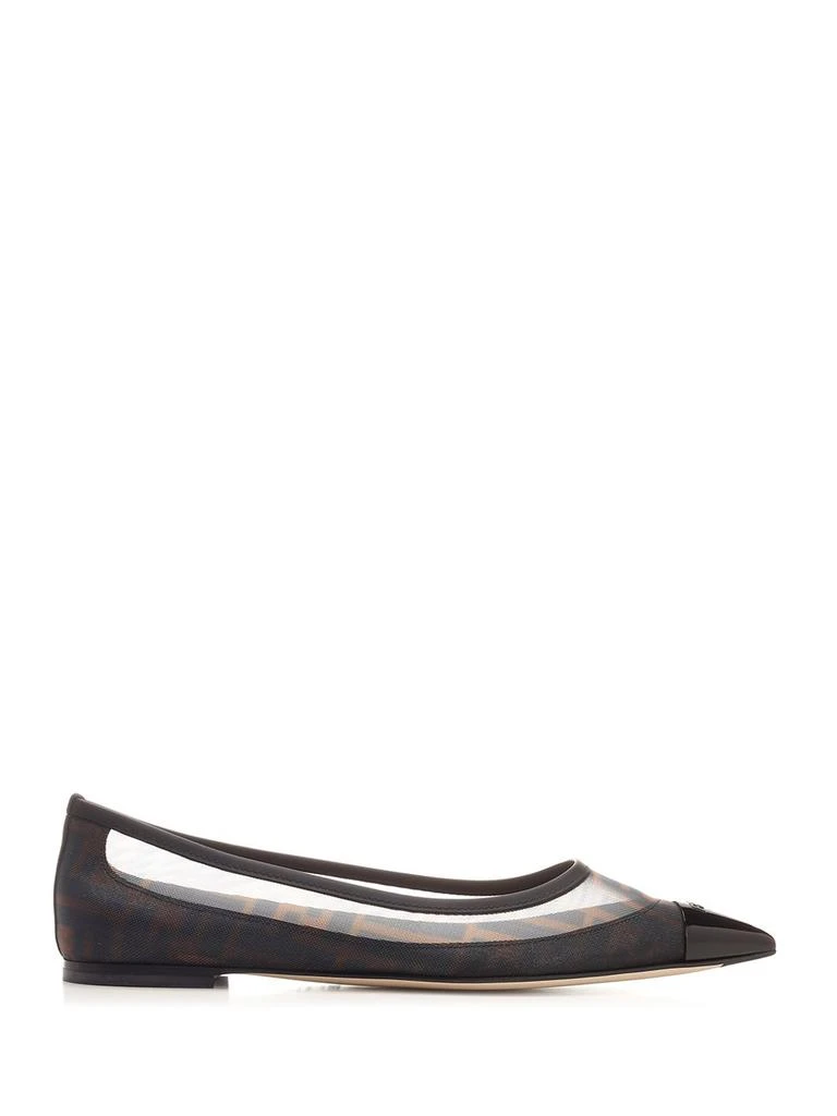 商品Fendi|Ff Mesh Flat Shoes Scarpe Basse Black,价格¥4575,第1张图片