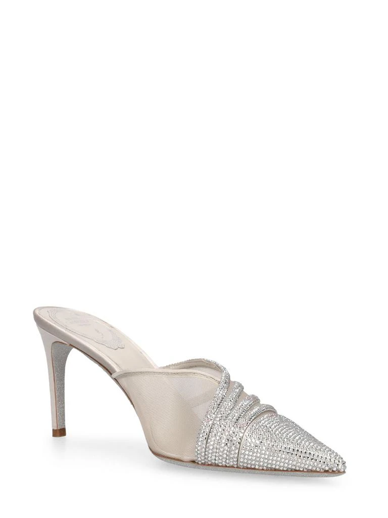 商品Rene Caovilla|80mm Mesh & Crystals Mule Pumps,价格¥3189,第2张图片详细描述