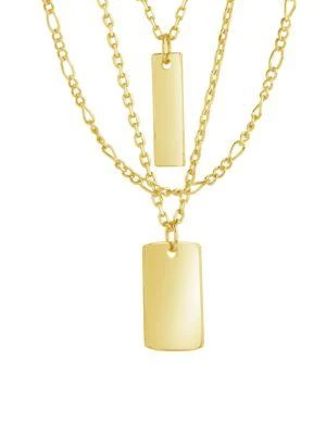商品Sterling Forever|14K Gold Rhodium Plated Layered Necklace,价格¥261,第2张图片详细描述